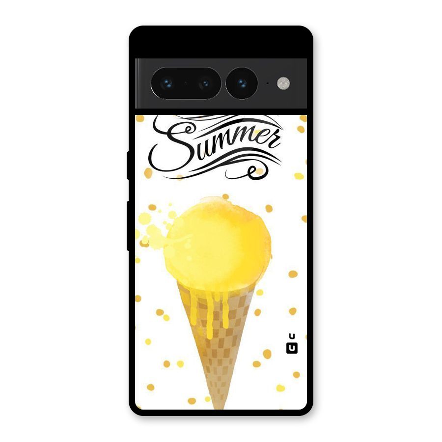 Ice Cream Summer Glass Back Case for Google Pixel 7 Pro