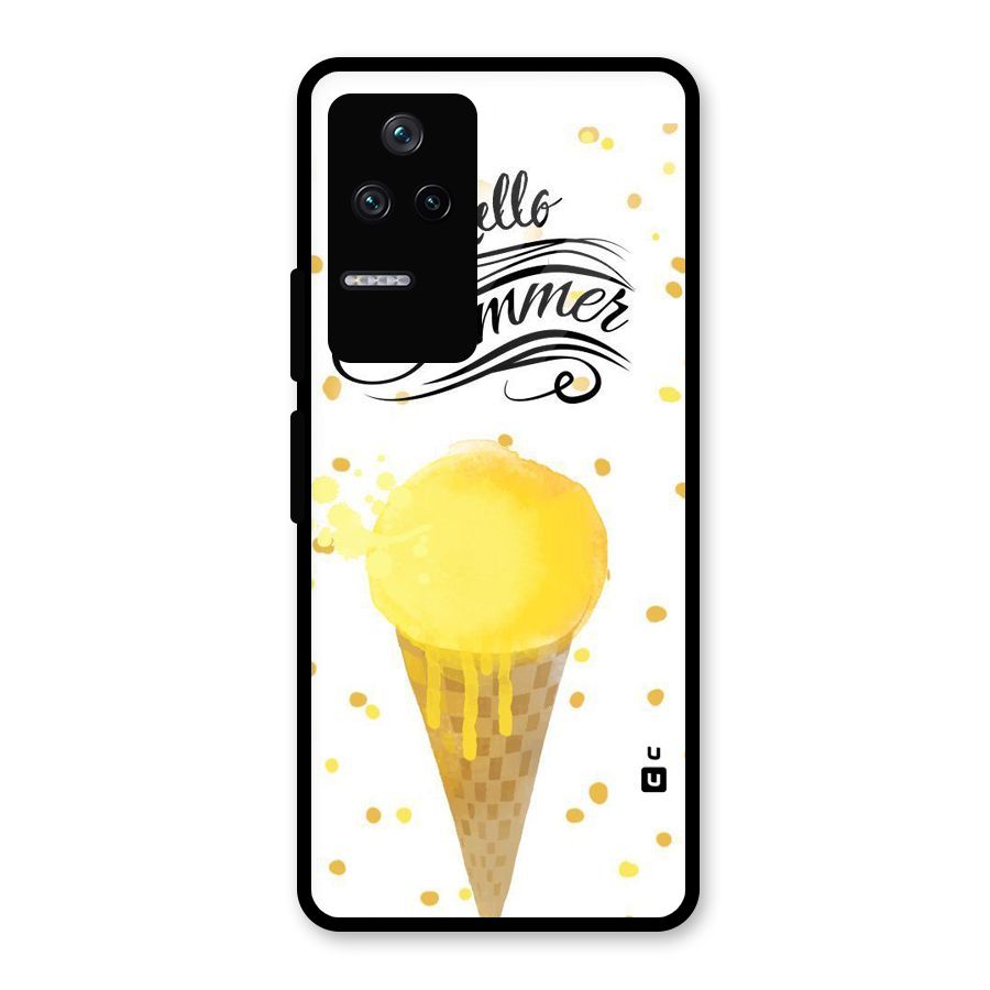 Ice Cream Summer Glass Back Case for Poco F4 5G