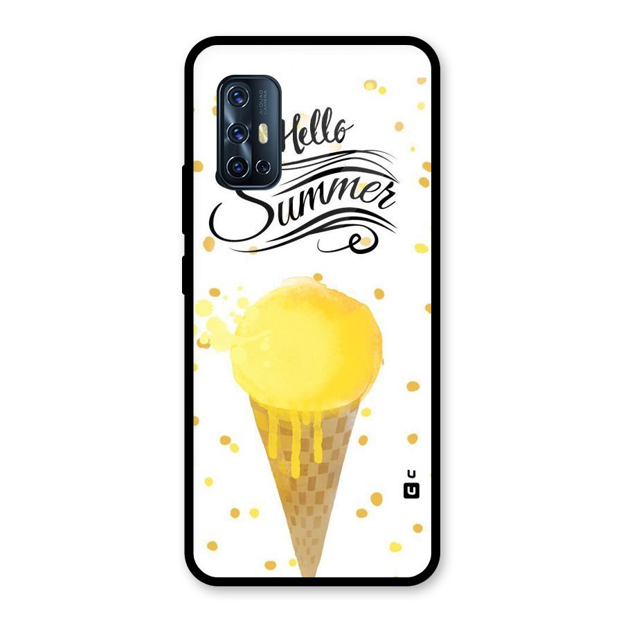 Ice Cream Summer Glass Back Case for Vivo V17
