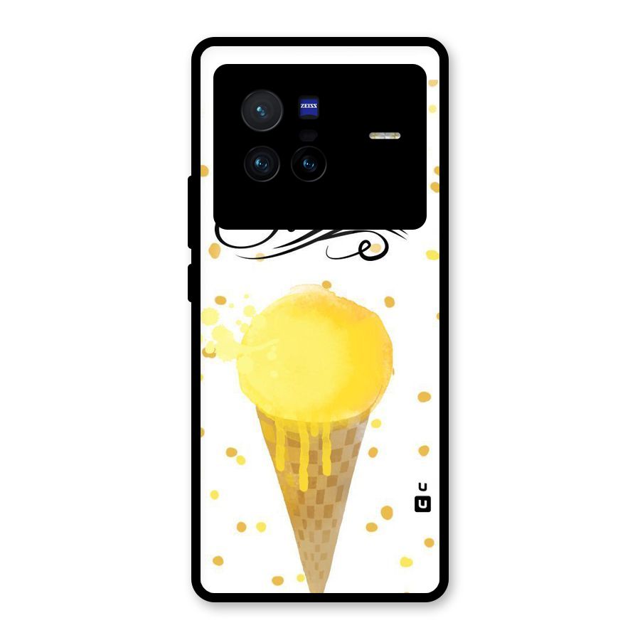 Ice Cream Summer Glass Back Case for Vivo X80