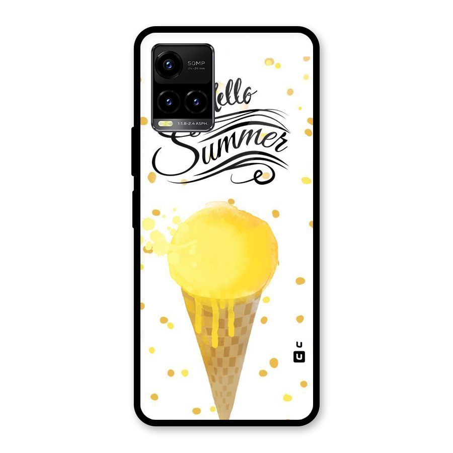 Ice Cream Summer Glass Back Case for Vivo Y21T