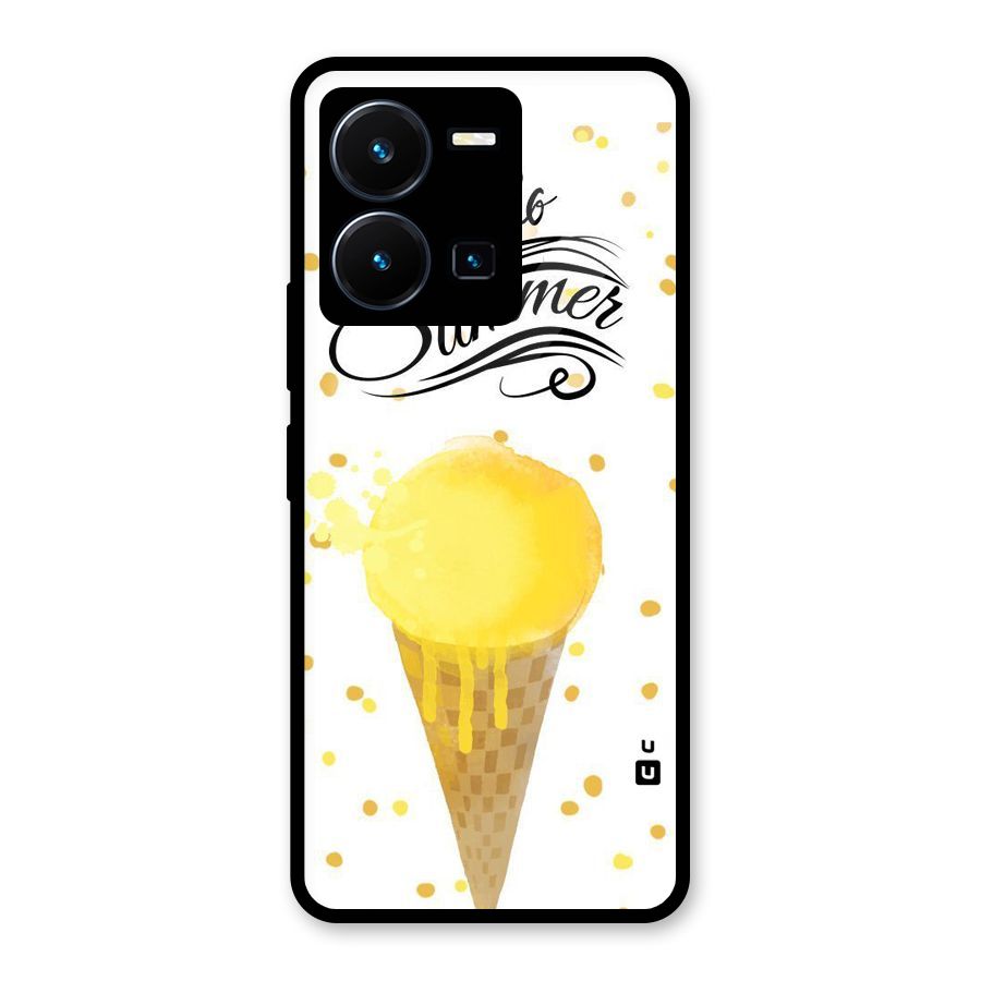 Ice Cream Summer Glass Back Case for Vivo Y35
