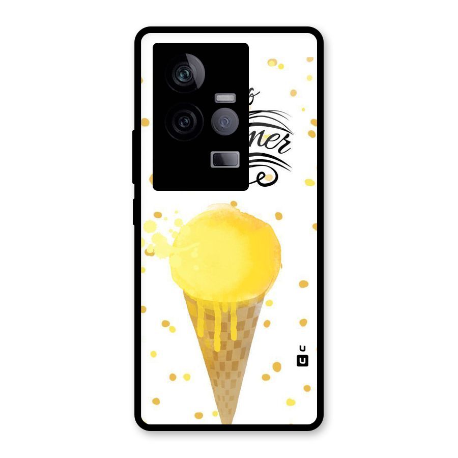 Ice Cream Summer Glass Back Case for Vivo iQOO 11 5G