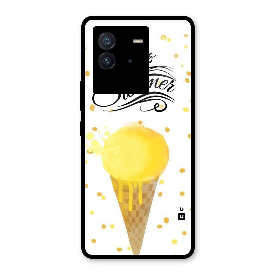 Ice Cream Summer Glass Back Case for Vivo iQOO Neo 6 5G