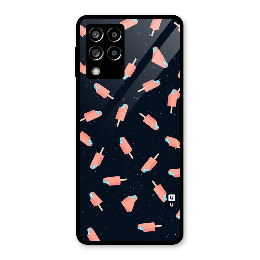 Icy Pattern Glass Back Case for Galaxy M53 5G