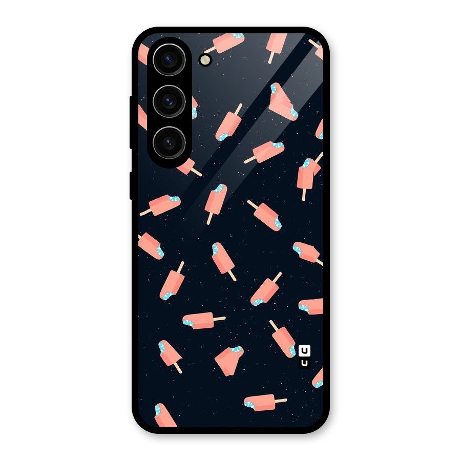 Icy Pattern Glass Back Case for Galaxy S23 Plus