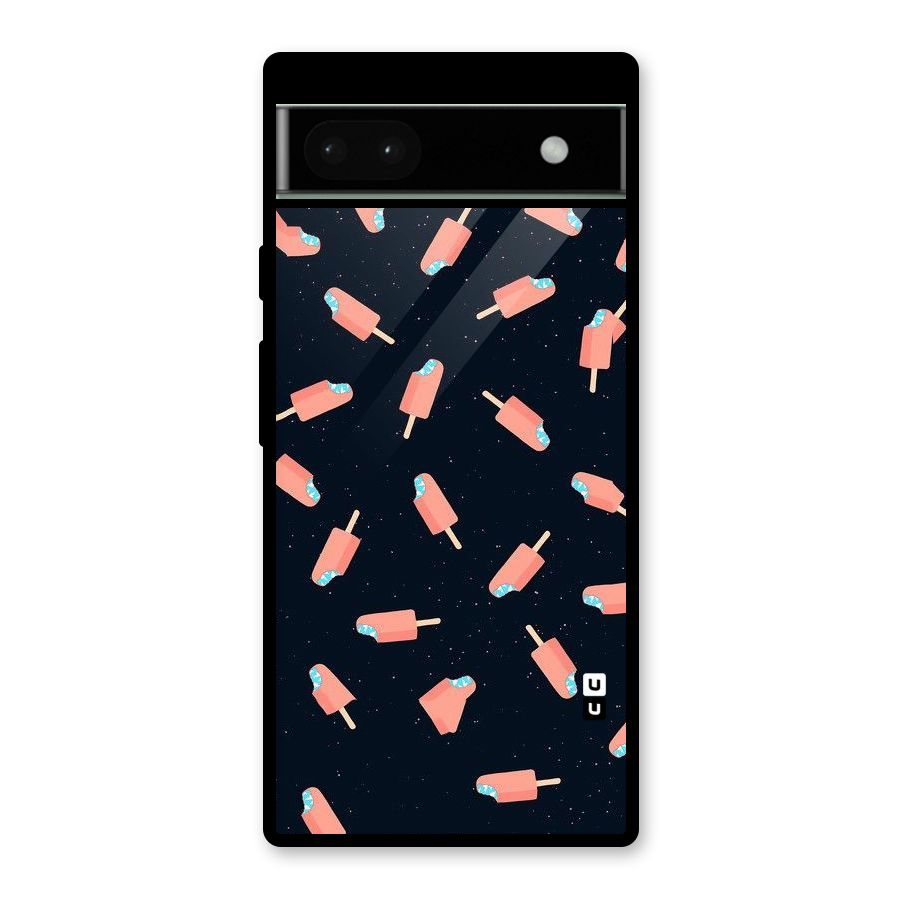 Icy Pattern Glass Back Case for Google Pixel 6a