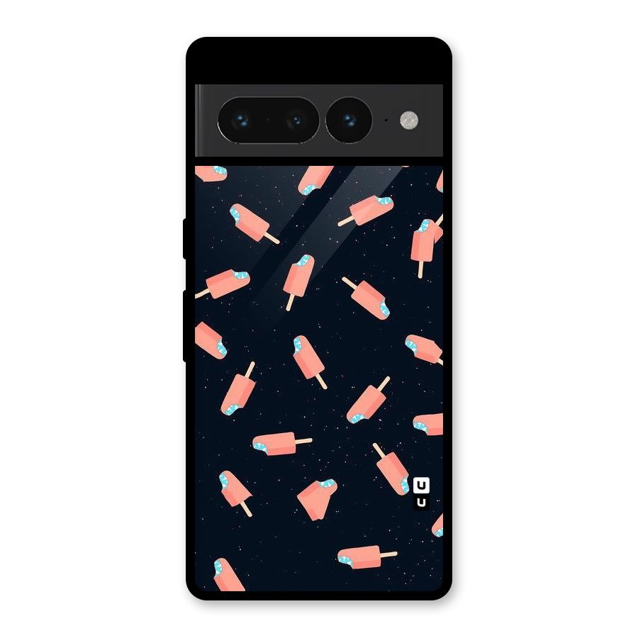Icy Pattern Glass Back Case for Google Pixel 7 Pro