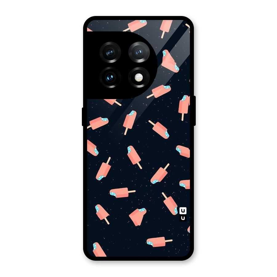 Icy Pattern Glass Back Case for OnePlus 11