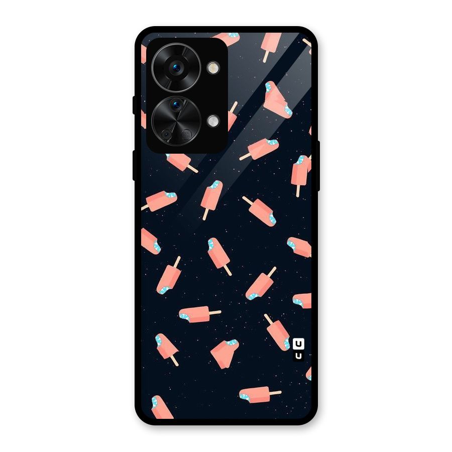 Icy Pattern Glass Back Case for OnePlus Nord 2T