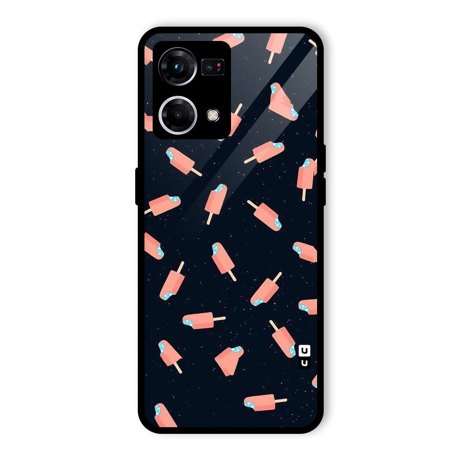 Icy Pattern Glass Back Case for Oppo F21s Pro 4G