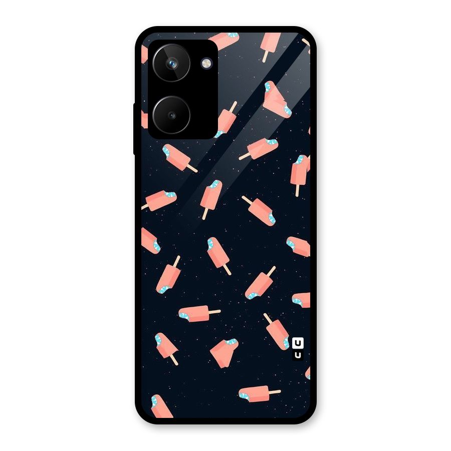 Icy Pattern Glass Back Case for Realme 10