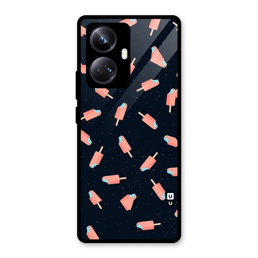 Icy Pattern Glass Back Case for Realme 10 Pro Plus