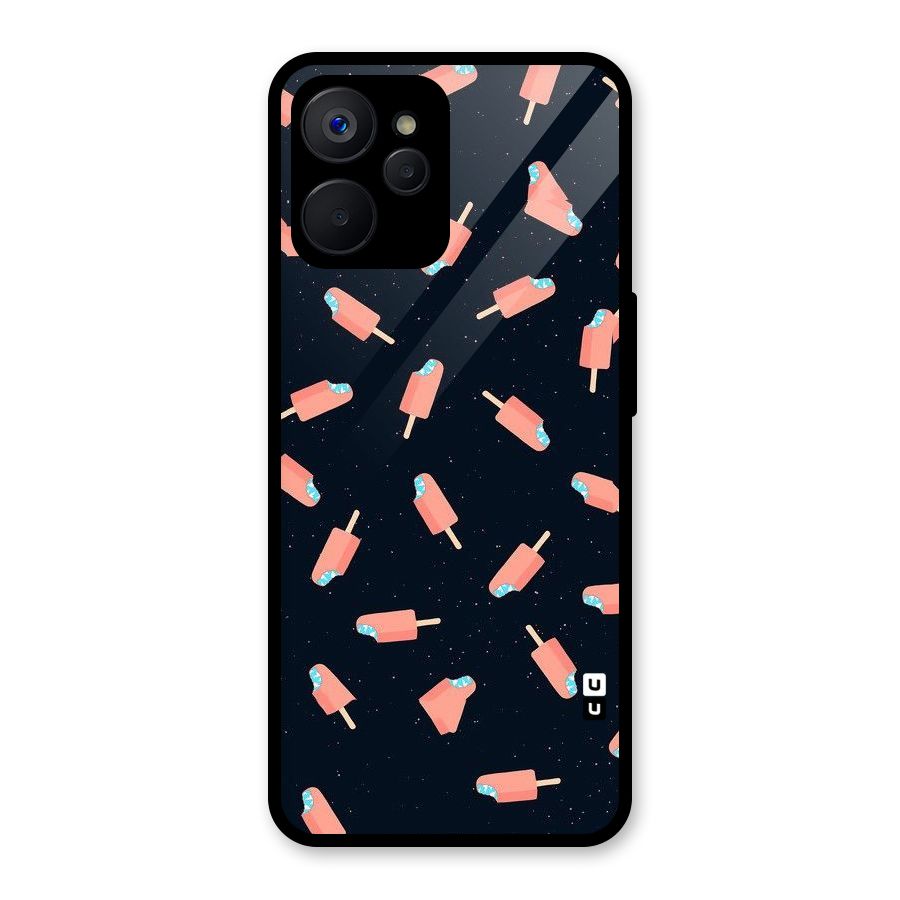 Icy Pattern Glass Back Case for Realme 9i 5G