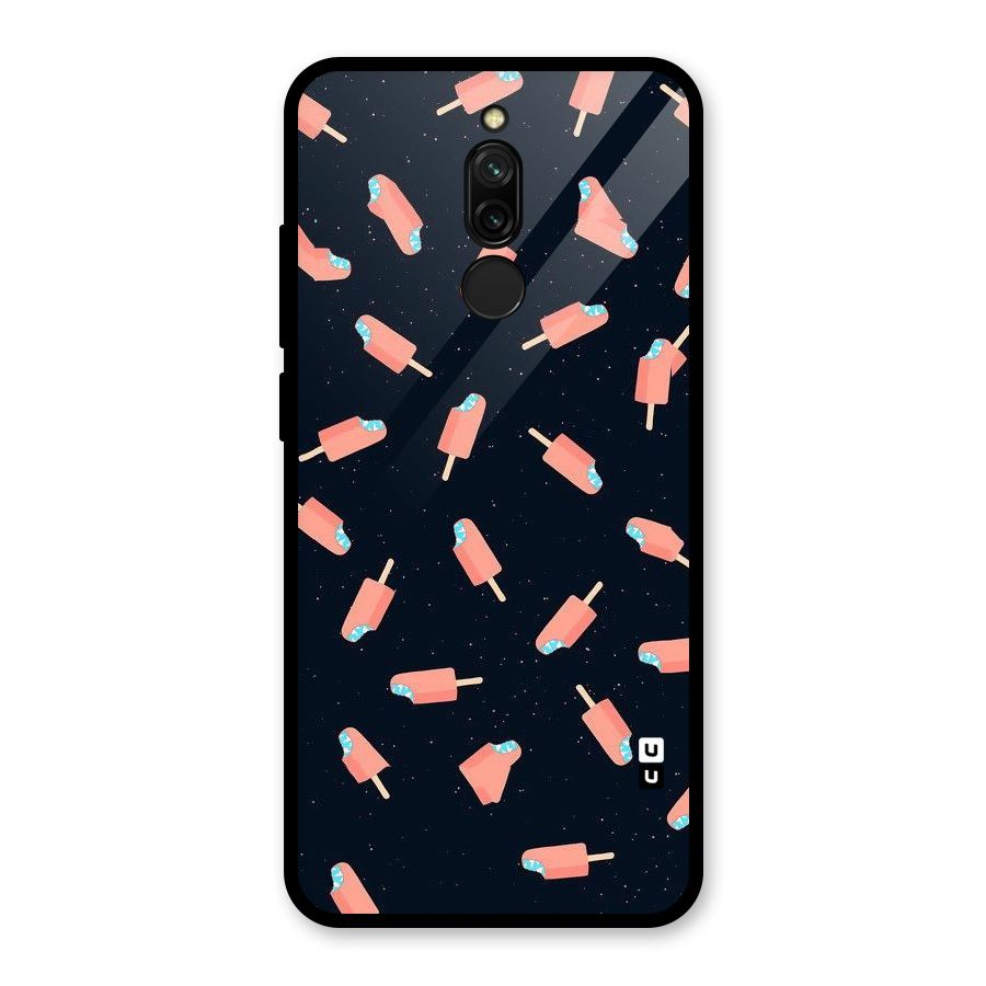 Icy Pattern Glass Back Case for Redmi 8
