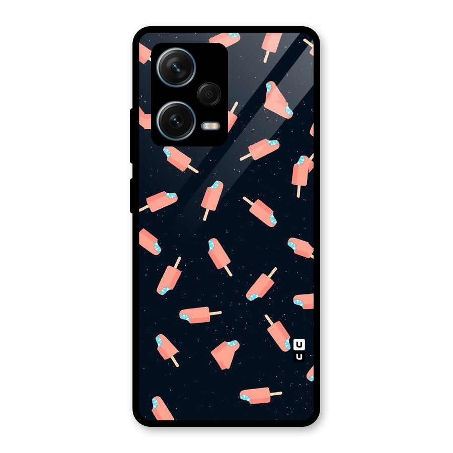 Icy Pattern Glass Back Case for Redmi Note 12 Pro Plus 5G
