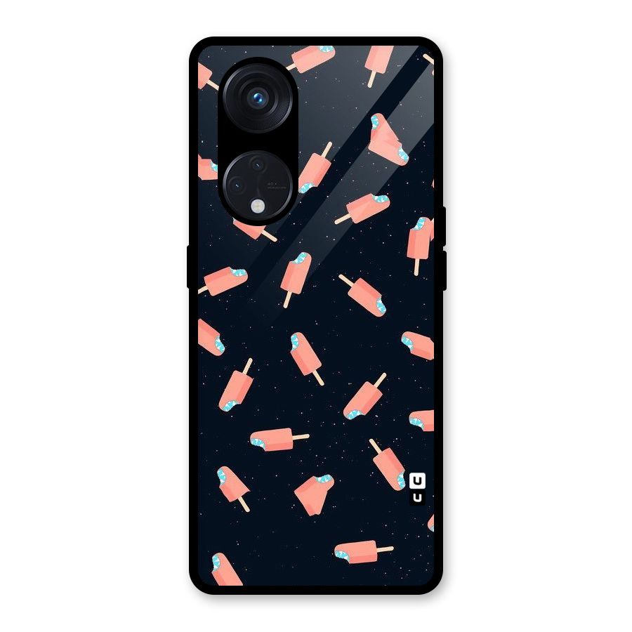 Icy Pattern Glass Back Case for Reno8 T 5G