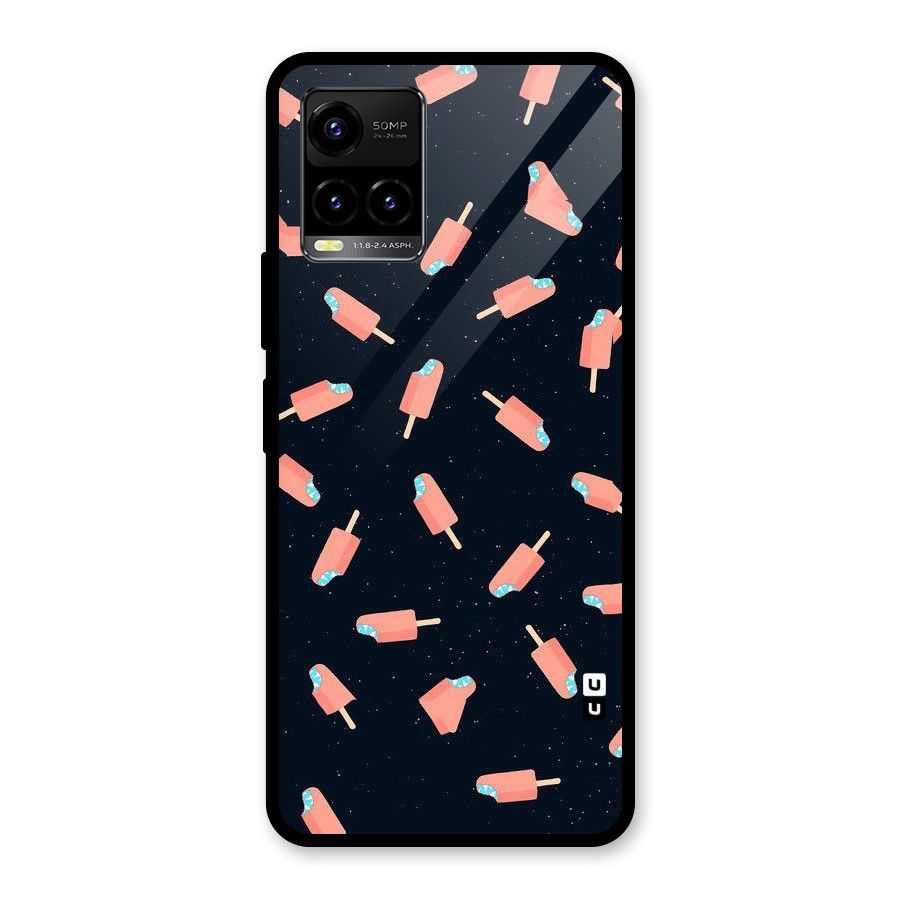 Icy Pattern Glass Back Case for Vivo Y21A