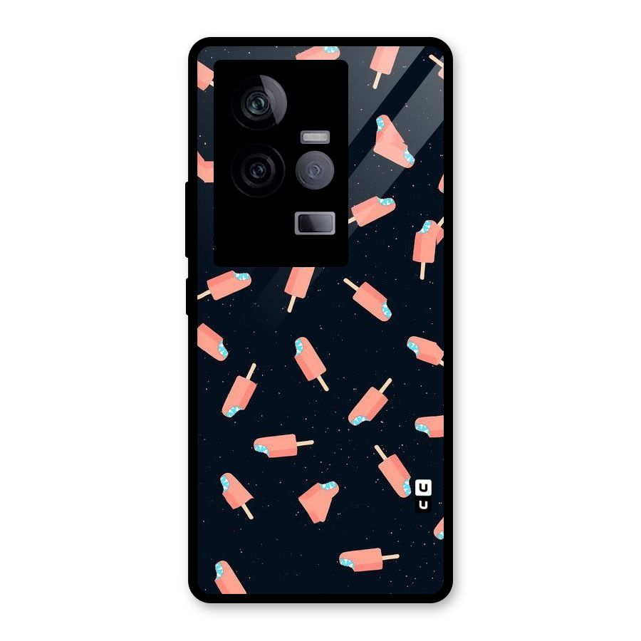 Icy Pattern Glass Back Case for Vivo iQOO 11 5G
