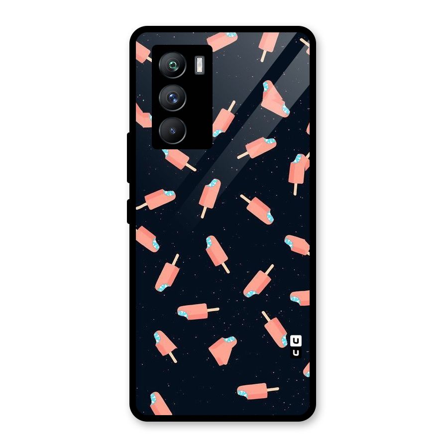 Icy Pattern Glass Back Case for Vivo iQOO 9 SE