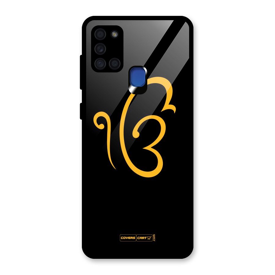Ik Onkar Glass Back Case for Galaxy A21s
