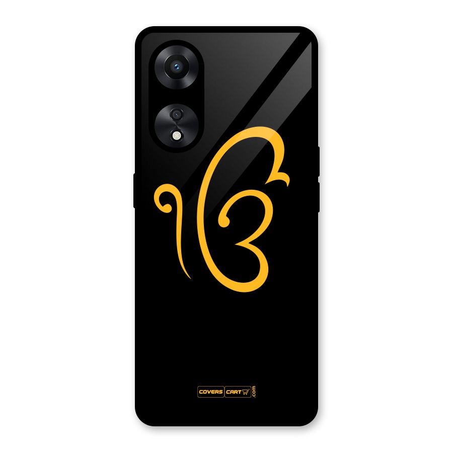 Ik Onkar Glass Back Case for Oppo A78