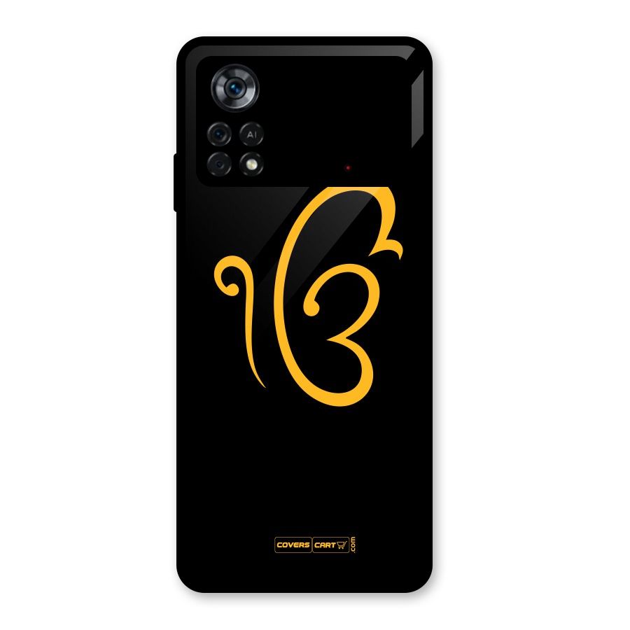 Ik Onkar Glass Back Case for Poco X4 Pro 5G