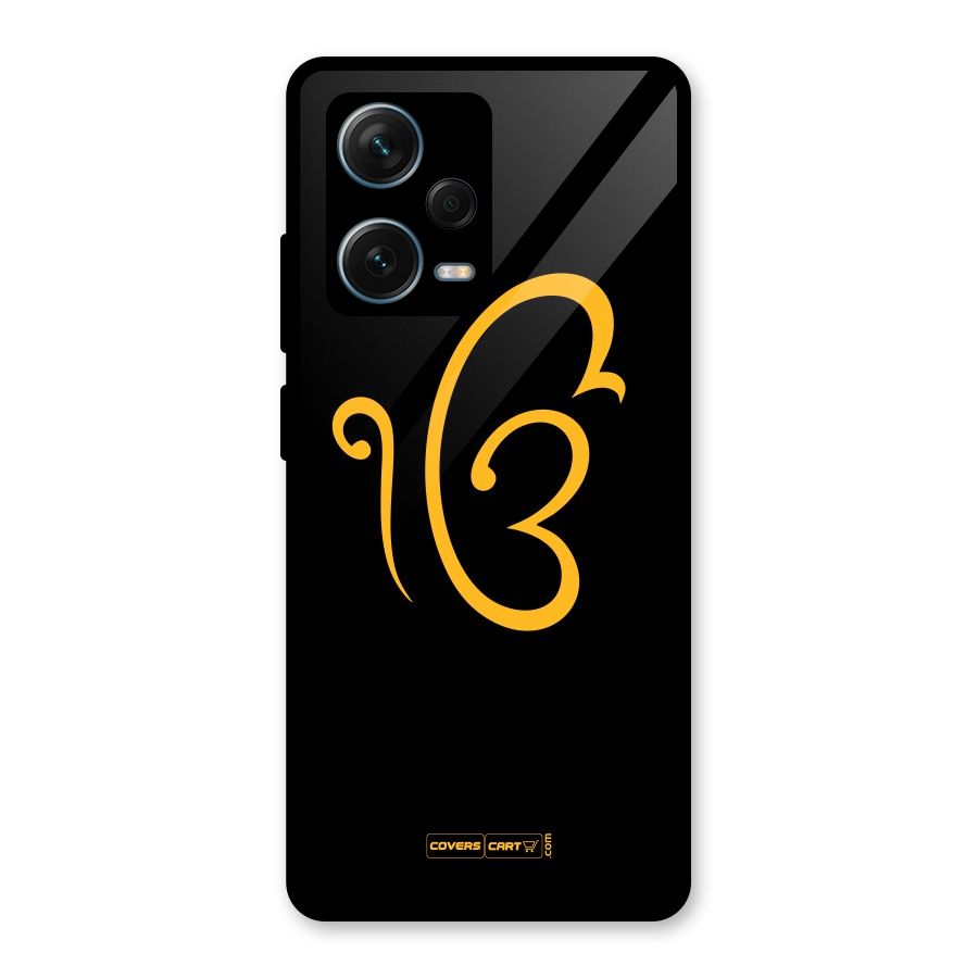 Ik Onkar Glass Back Case for Redmi Note 12 Pro Plus 5G