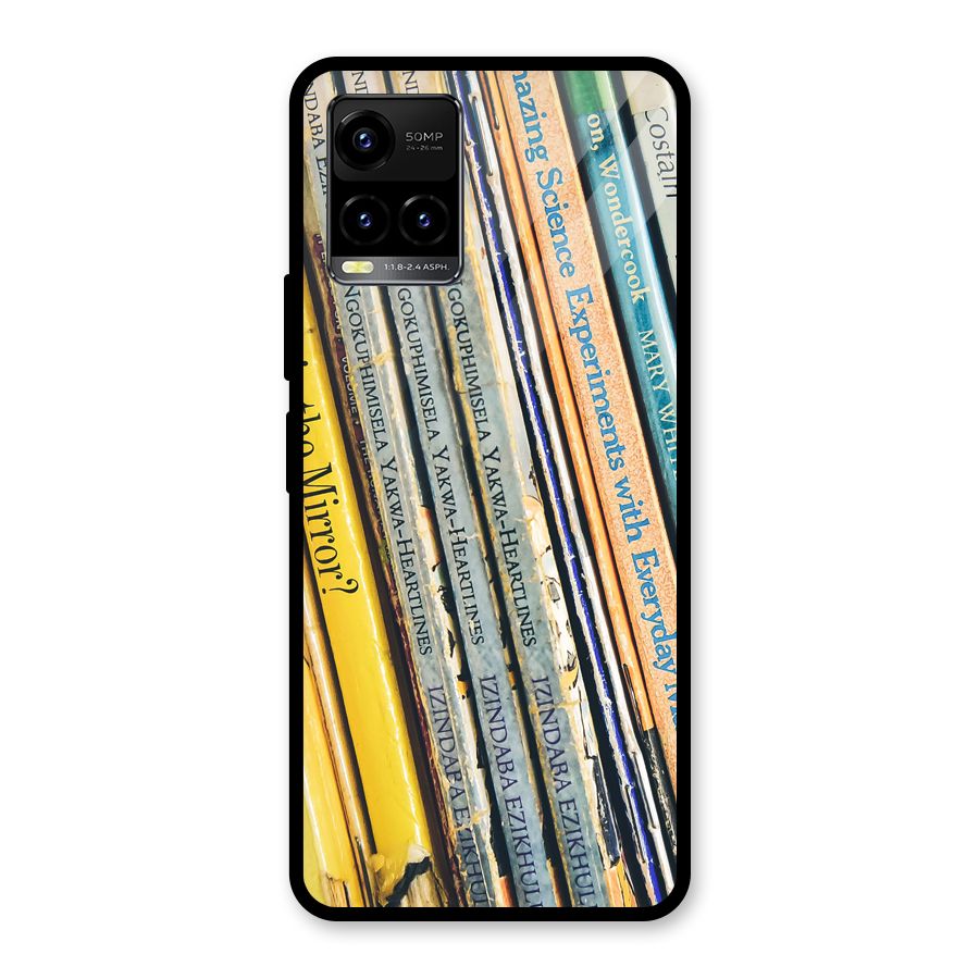 In Love with Books Glass Back Case for Vivo Y21A