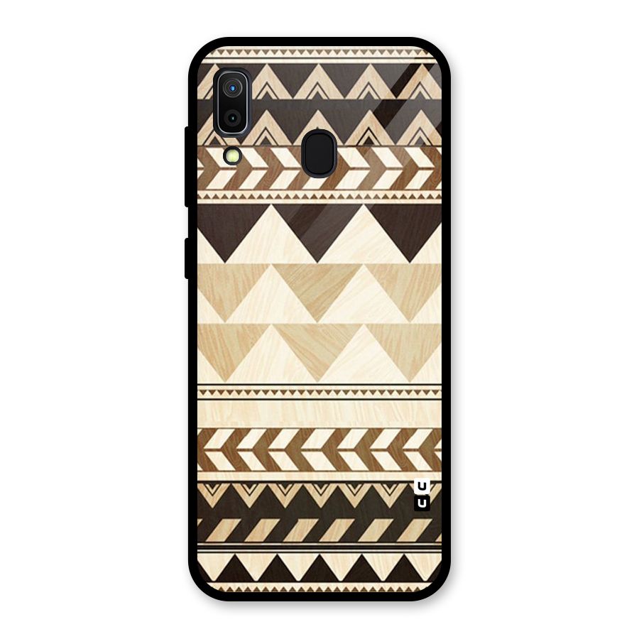 Indie Pattern Work Glass Back Case for Galaxy A30