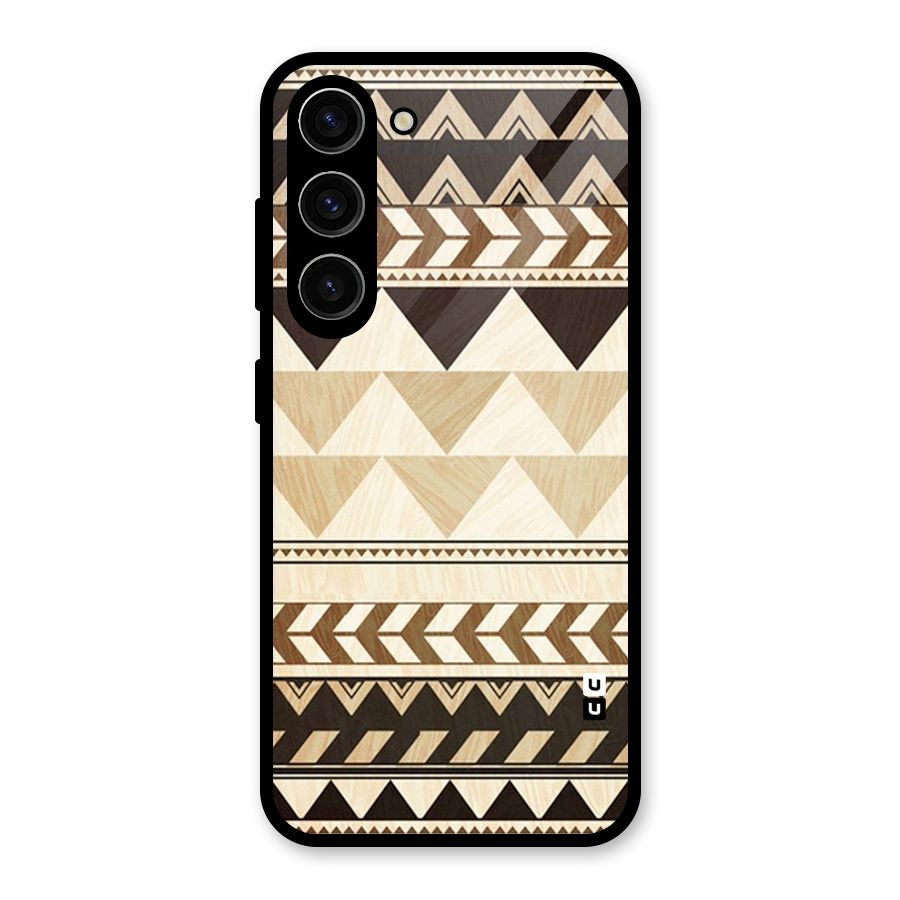 Indie Pattern Work Glass Back Case for Galaxy S23