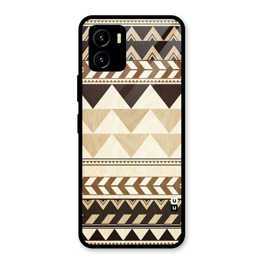 Indie Pattern Work Glass Back Case for Vivo Y15s