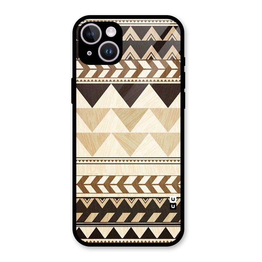 Indie Pattern Work Glass Back Case for iPhone 14 Plus