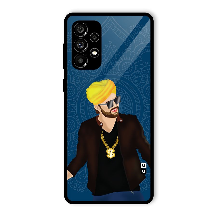 Indie Pop Illustration Glass Back Case for Galaxy A73 5G