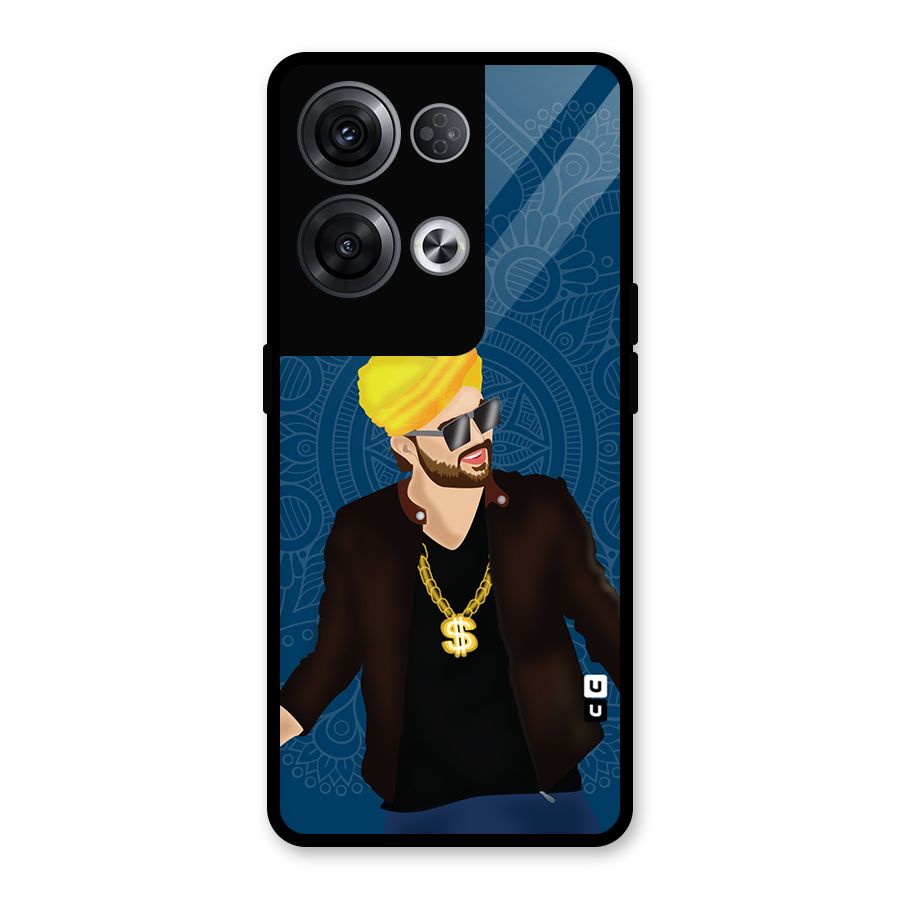 Indie Pop Illustration Glass Back Case for Oppo Reno8 Pro 5G