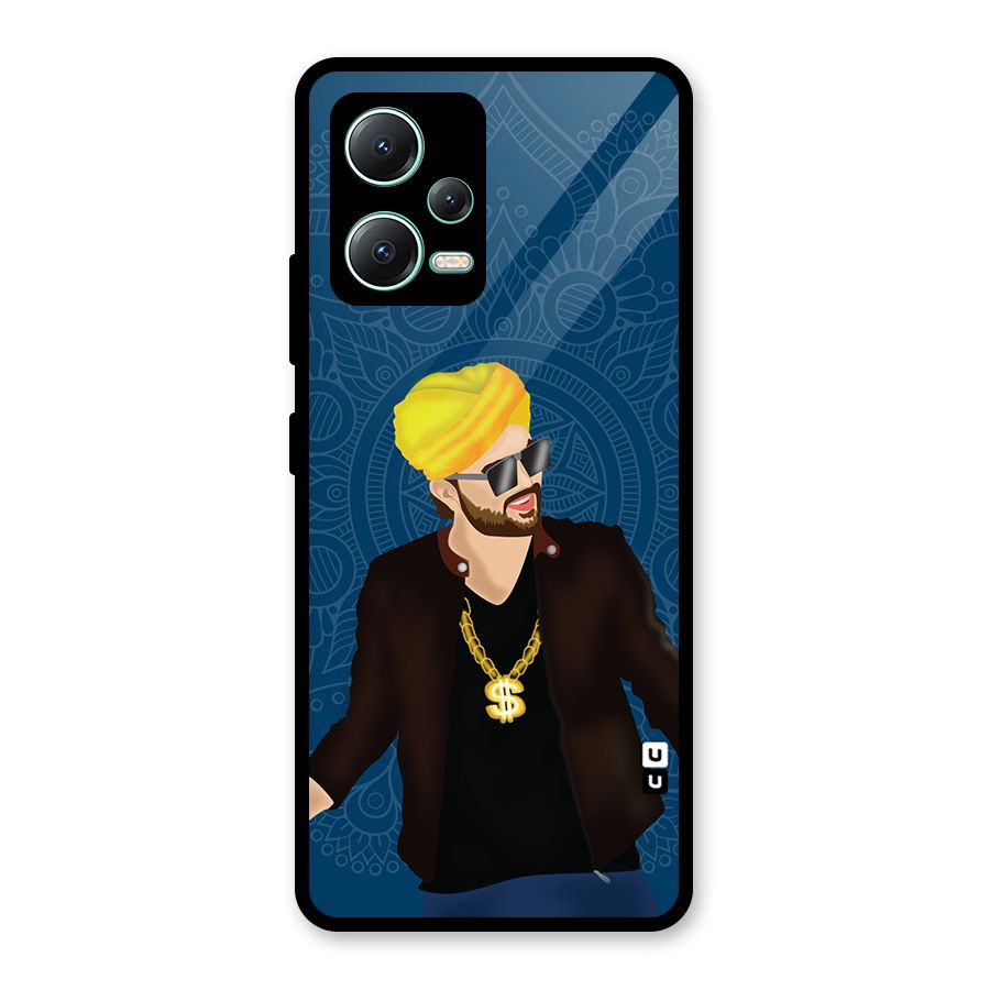 Indie Pop Illustration Glass Back Case for Redmi Note 12 5G