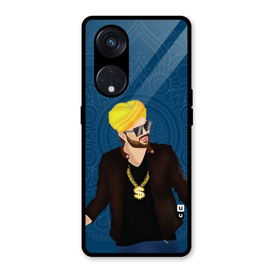 Indie Pop Illustration Glass Back Case for Reno8 T 5G