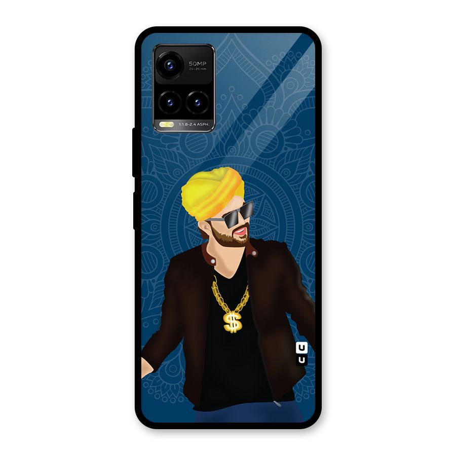 Indie Pop Illustration Glass Back Case for Vivo Y21A
