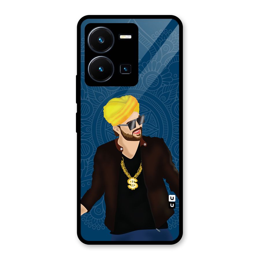 Indie Pop Illustration Glass Back Case for Vivo Y35
