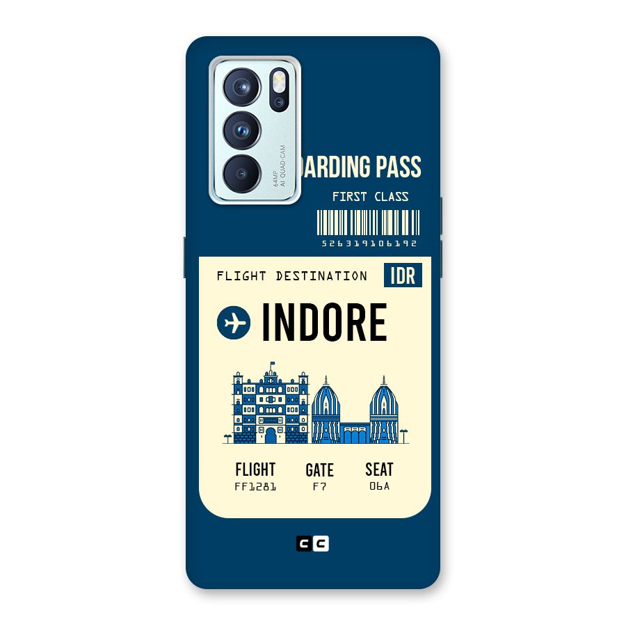 Indore Boarding Pass Back Case for Oppo Reno6 Pro 5G