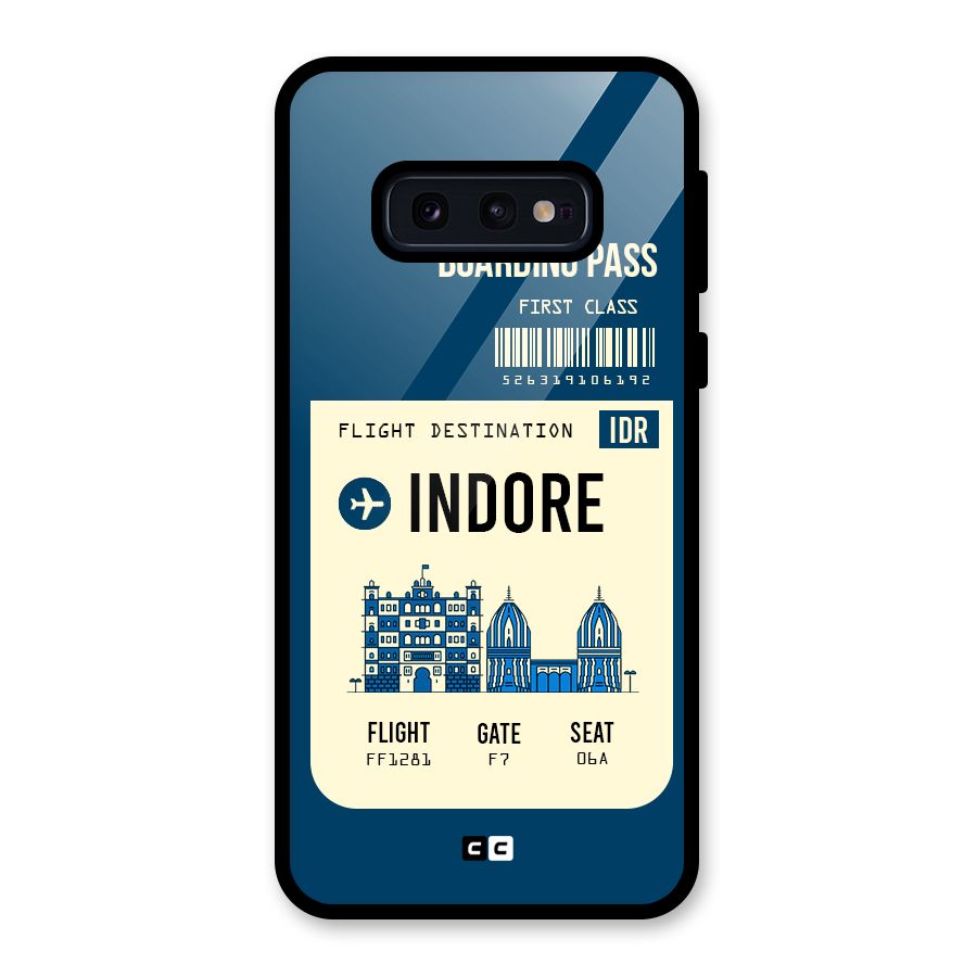 Indore Boarding Pass Glass Back Case for Galaxy S10e