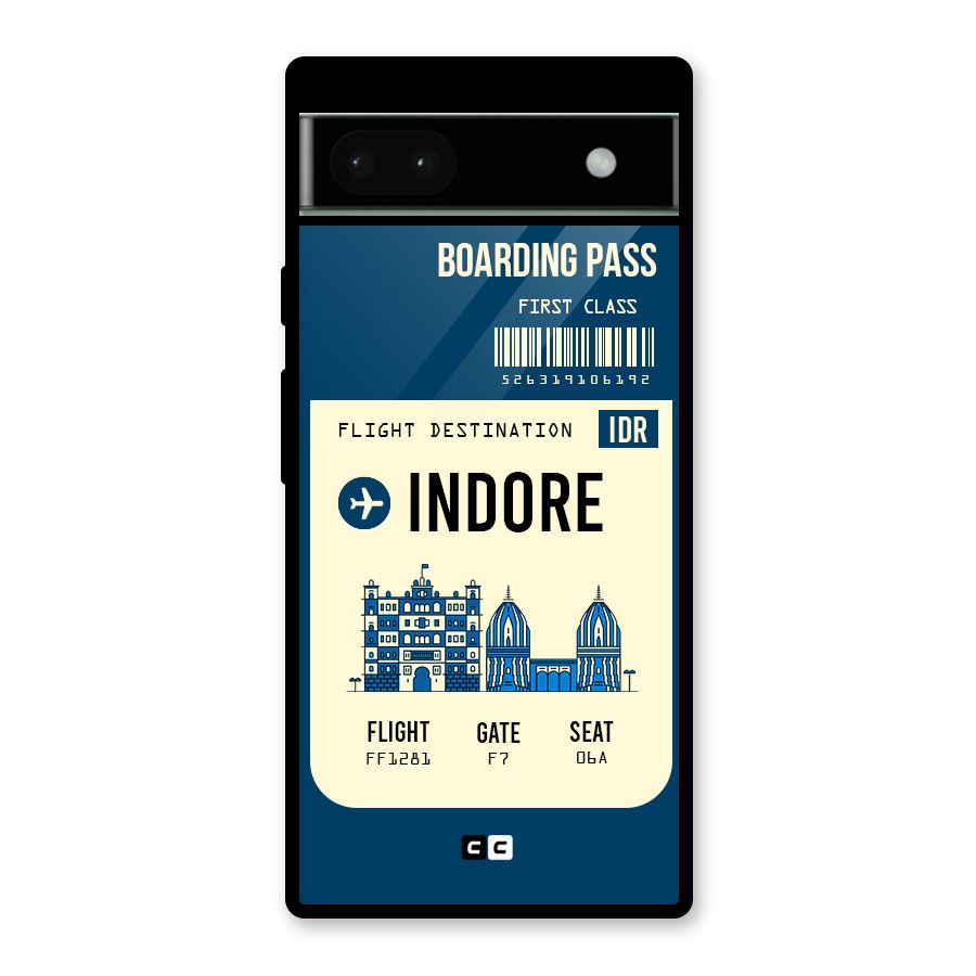 Indore Boarding Pass Glass Back Case for Google Pixel 6a