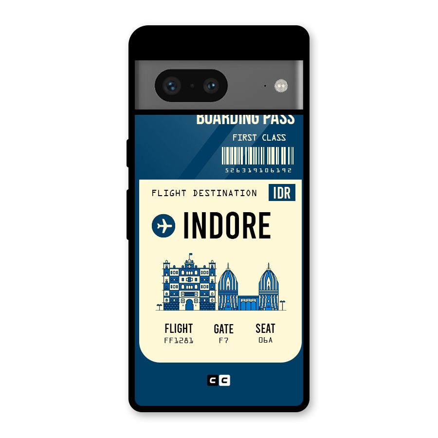 Indore Boarding Pass Glass Back Case for Google Pixel 7
