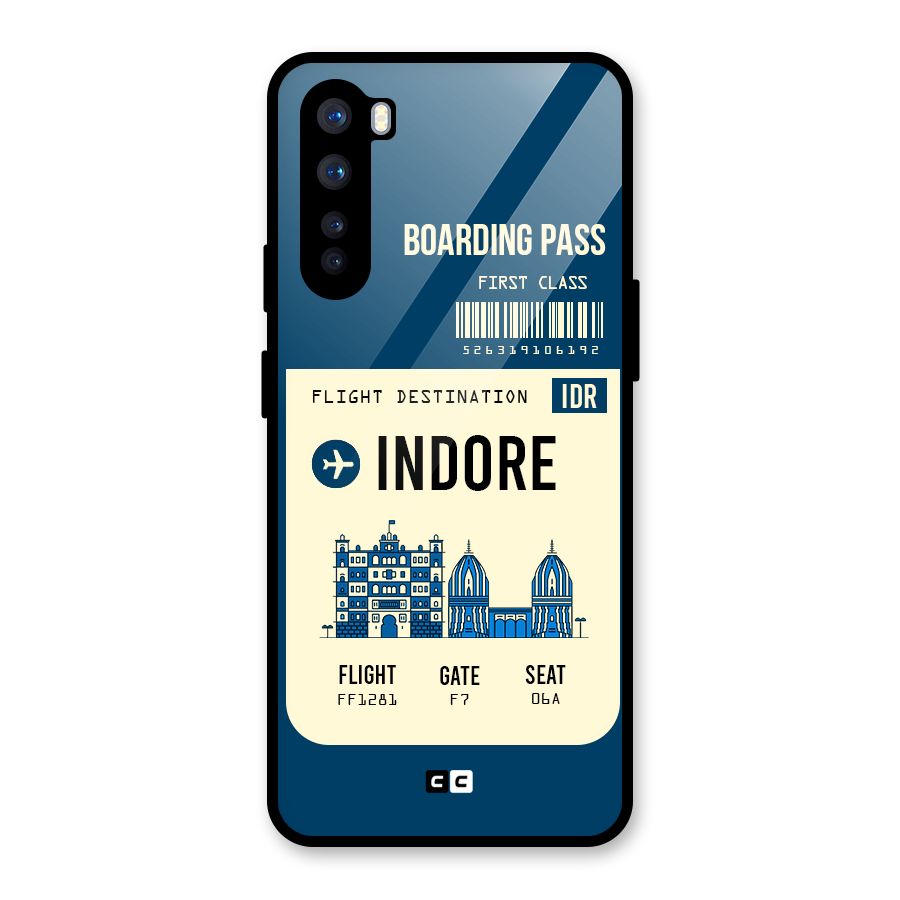 Indore Boarding Pass Glass Back Case for OnePlus Nord