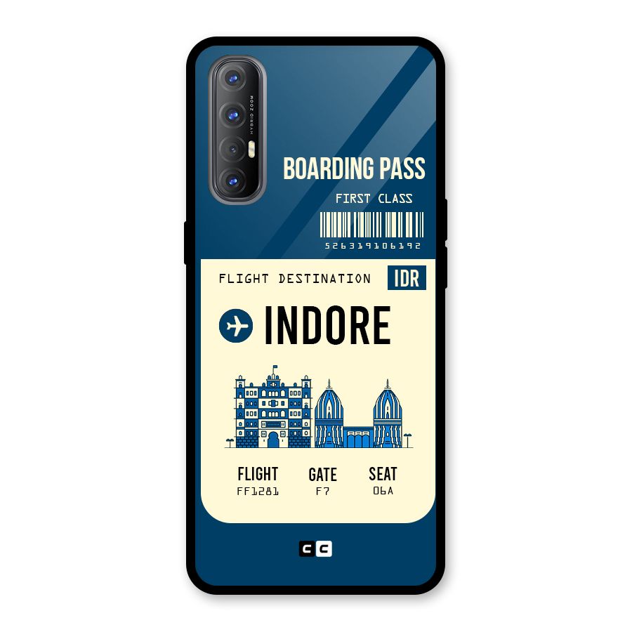 Indore Boarding Pass Glass Back Case for Oppo Reno3 Pro