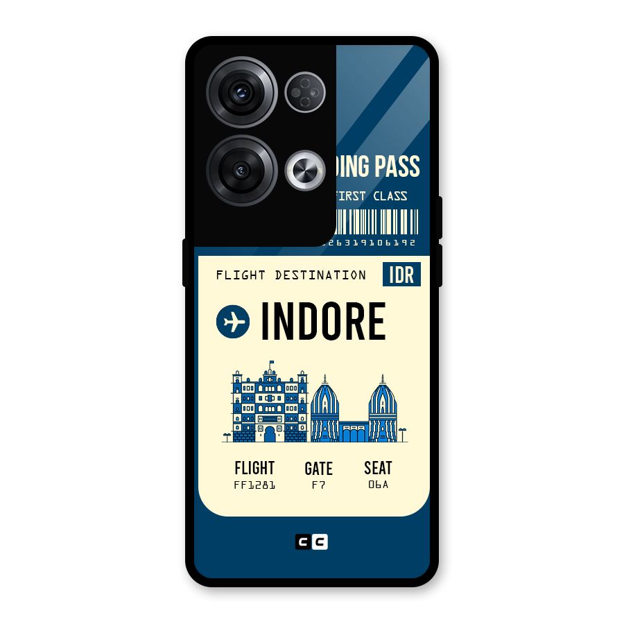 Indore Boarding Pass Glass Back Case for Oppo Reno8 Pro 5G