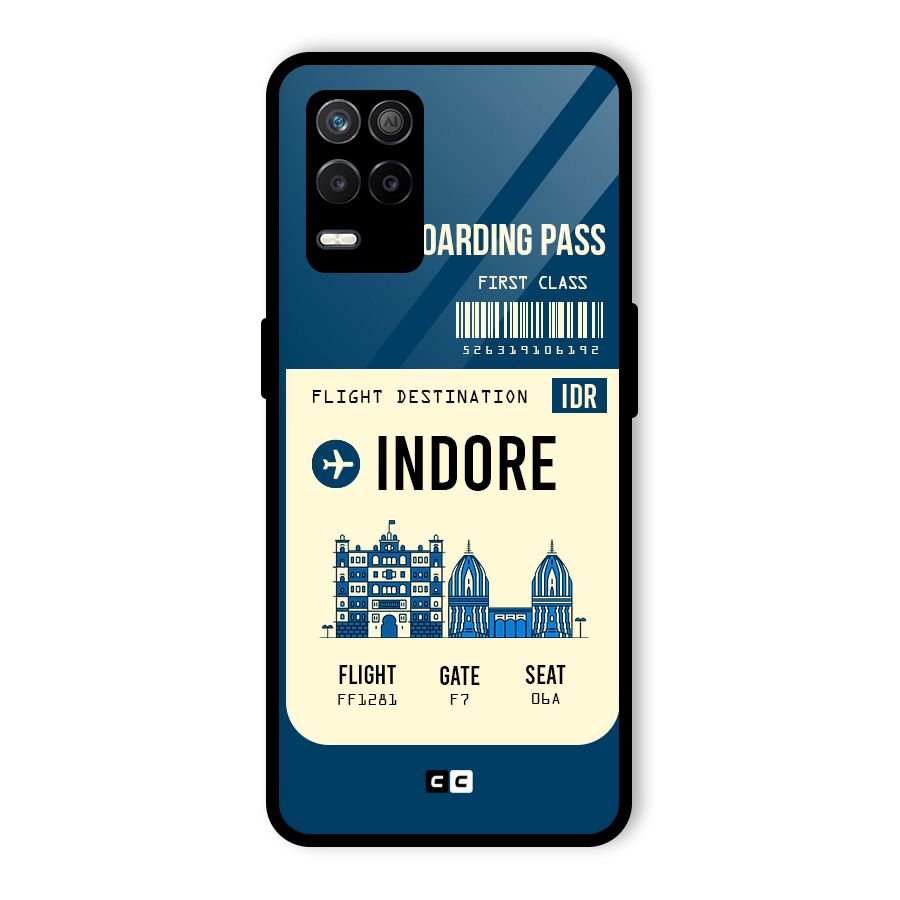 Indore Boarding Pass Glass Back Case for Realme 8 5G