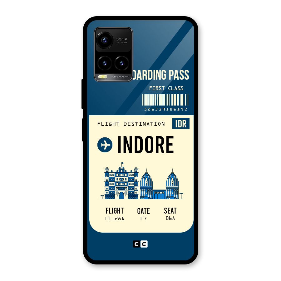 Indore Boarding Pass Glass Back Case for Vivo Y21T