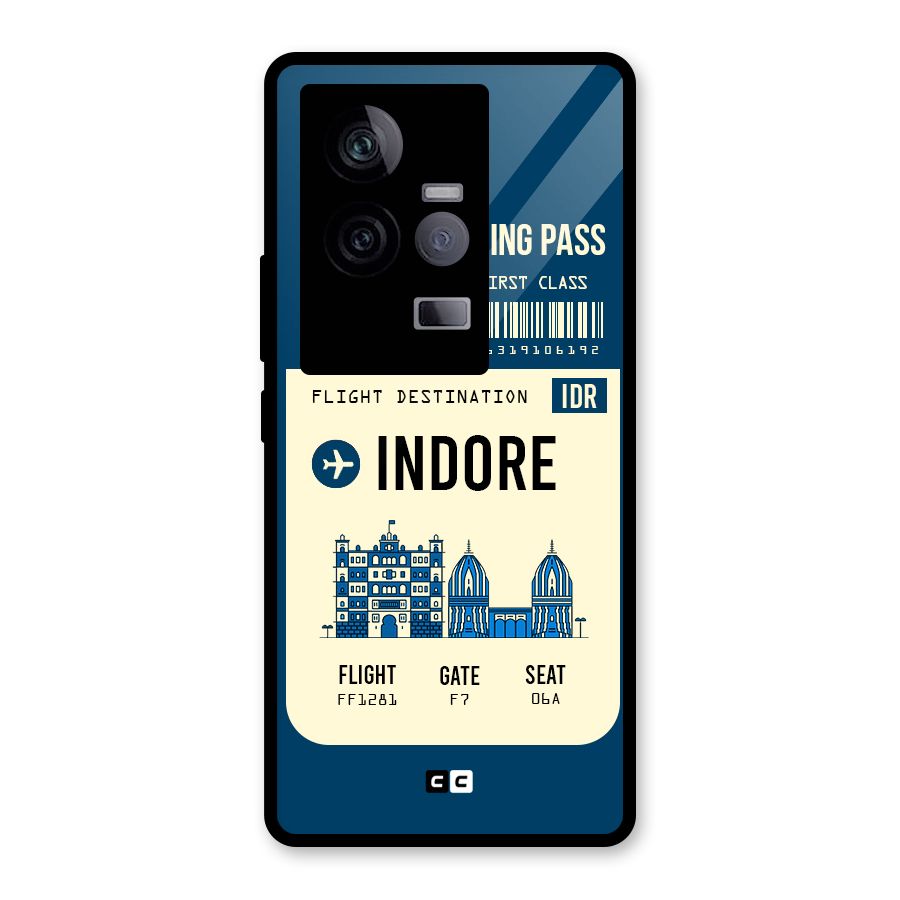 Indore Boarding Pass Glass Back Case for Vivo iQOO 11 5G