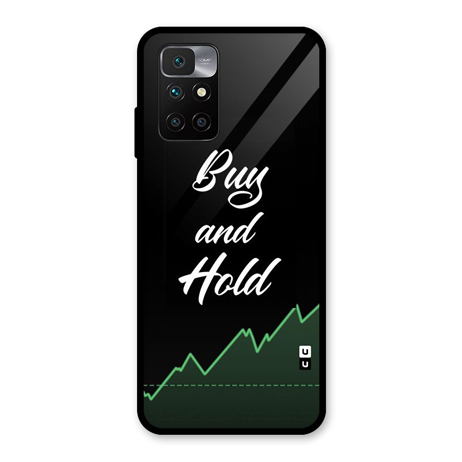 Investors Quote Buy and Hold Glass Back Case for Redmi 10 Prime